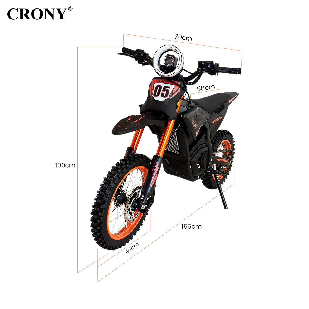 CRONY-01 2500W48V25A High configuration E-Dirt Bike Off Road E Bike