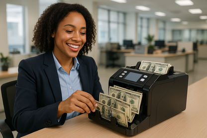 CRONY P80 Currency count machine with Mixed Value Counterfeit Detection and LCD Display for Business Bank Office Cash Counting Banknote Verifiers