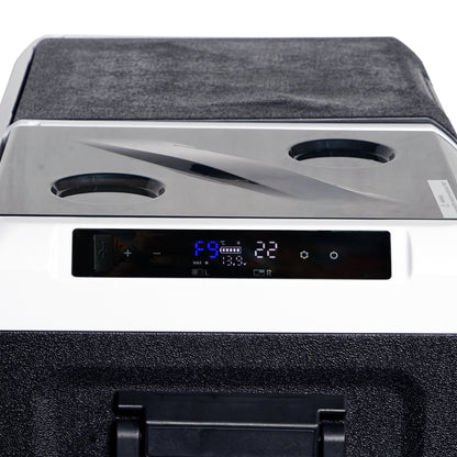 CRONY IC36 36L Home and Car Vehicle Refrigerator With Ice Machine Bottle Opener Cup Holder Car Battery Protection
