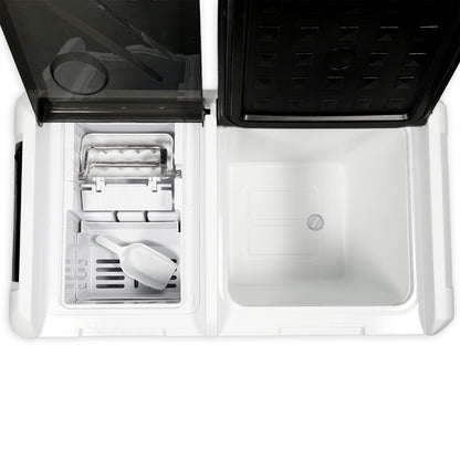 CRONY IC36 36L Home and Car Vehicle Refrigerator With Ice Machine Bottle Opener Cup Holder Car Battery Protection