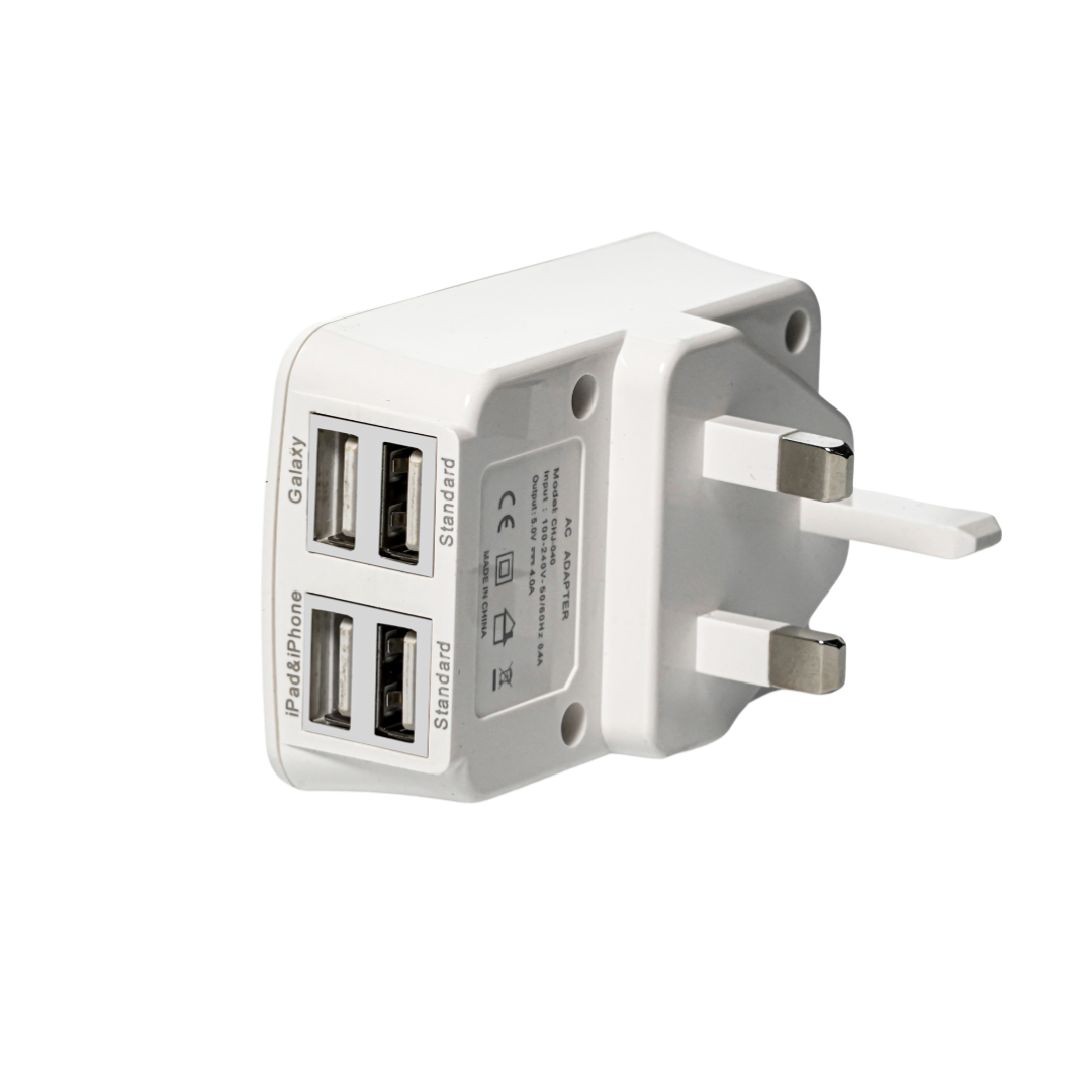 4 Ports USB Wall Charger Quick Charge Travel USB Power Adapter