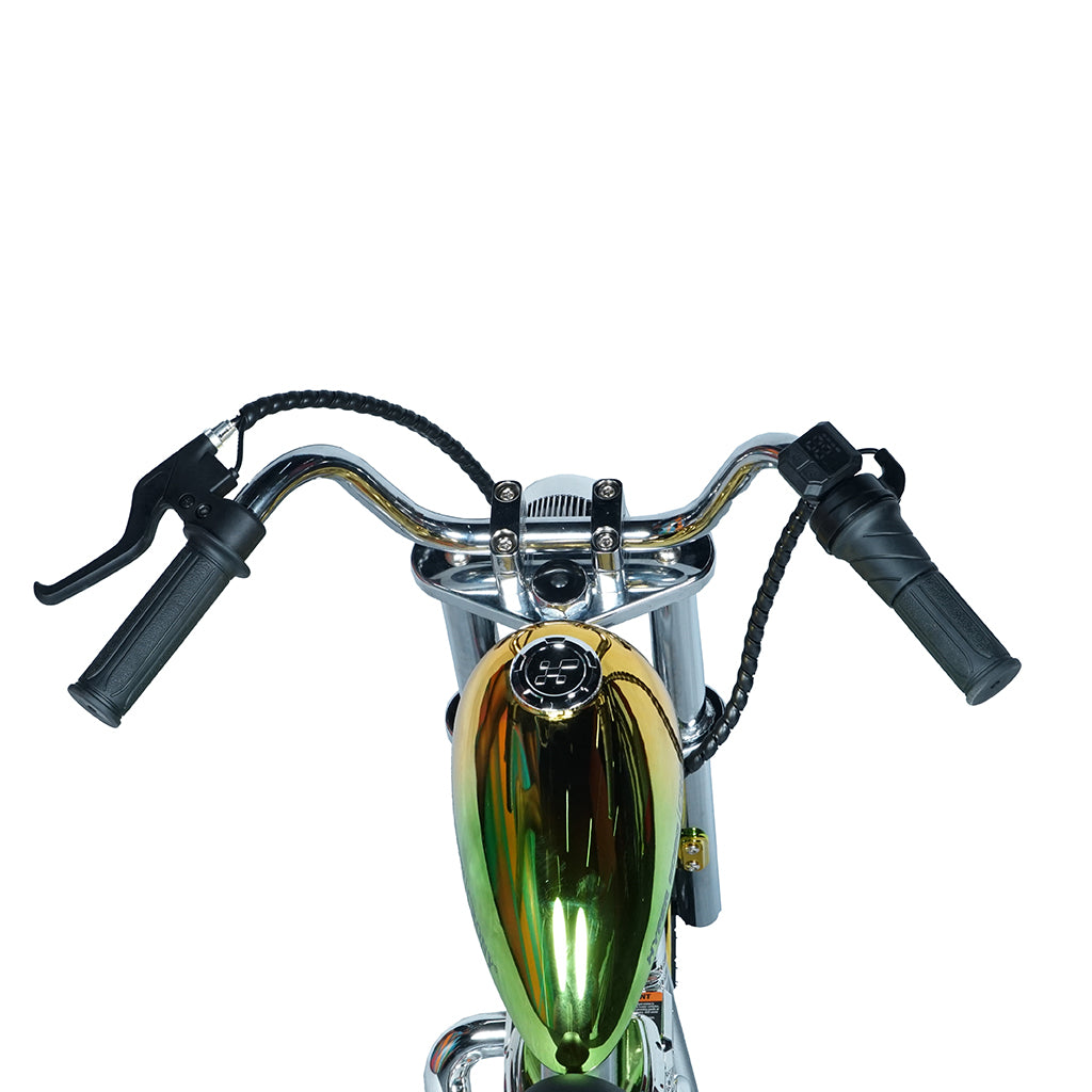 CRONY EL-MB03C Children Harley silver plating With APP Bluetooth Motor sounds and fake smoke LED light Electric Motorcycle