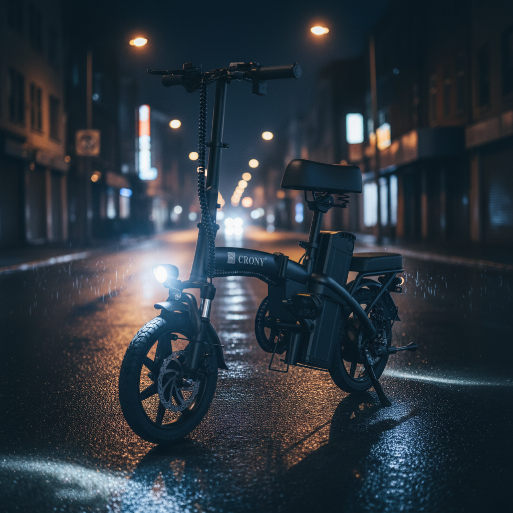 CRONY A5F Compact Electric Bike 14 Inch Foldable E Bike  350W Motor Commuter City Travel