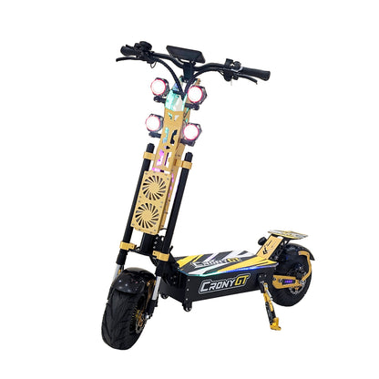 CRONY GT-13 GT13 Electric Scooter 5000Wx2 Motors 75V/31.2AH Battery 65-90KM Range Disc Brakes Front/Rear Suspension High configuration E-Scooter