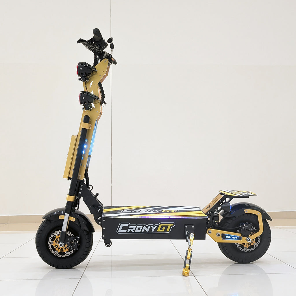CRONY GT-13 GT13 Electric Scooter 5000Wx2 Motors 75V/31.2AH Battery 65-90KM Range Disc Brakes Front/Rear Suspension High configuration E-Scooter