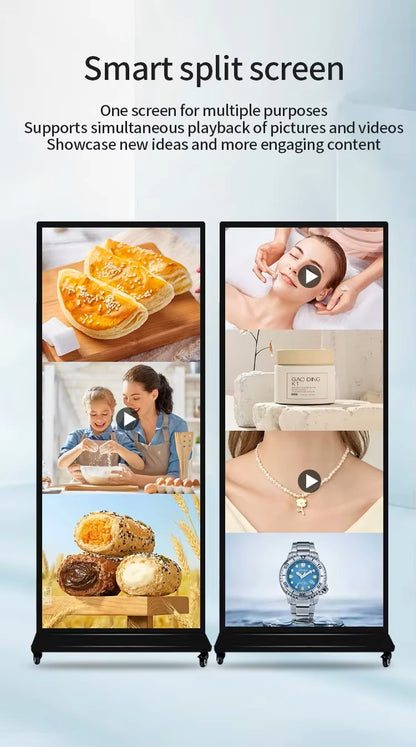 CRONY TX64-2 64inch Advertising machine vertical full screen LCD touch screen advertising player indoor digital signage LCD display