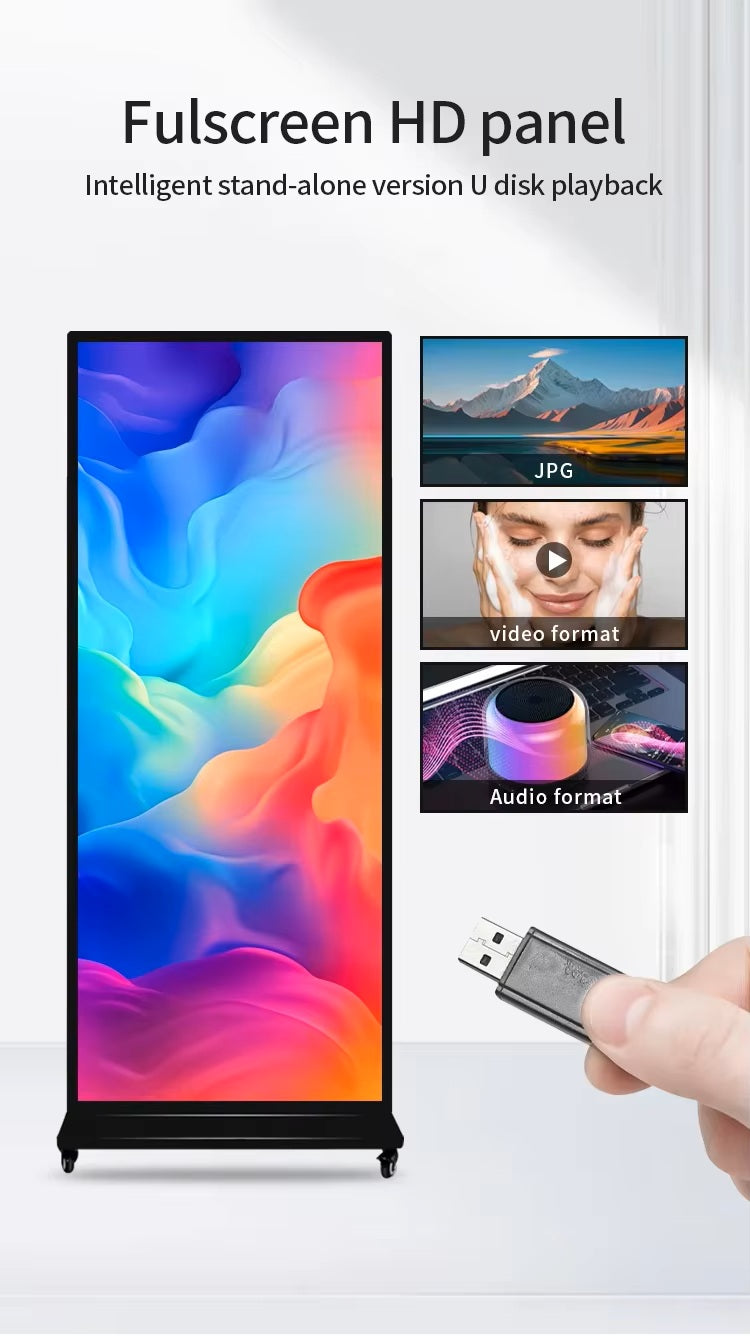CRONY TX64-2 64inch Advertising machine vertical full screen LCD touch screen advertising player indoor digital signage LCD display