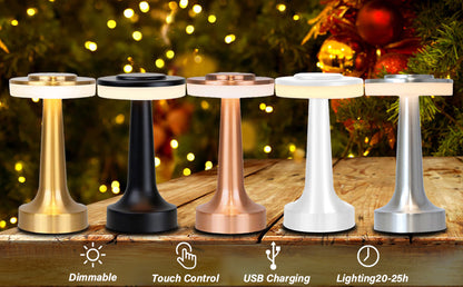 مصباح طاولة شبه منحرف CRONY (ذهبي وردي) مصباح طاولة مسطح معتم بثلاثة ألوان (ذهبي وردي) معتم بثلاثة ألوان