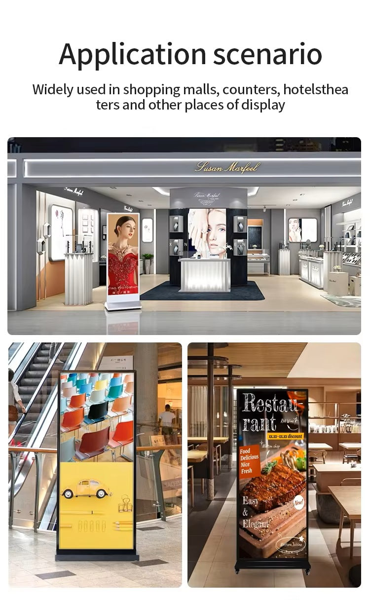 CRONY TX64-2 64inch Advertising machine vertical full screen LCD touch screen advertising player indoor digital signage LCD display