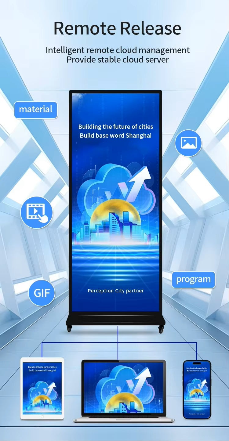 CRONY TX64-2 64inch Advertising machine vertical full screen LCD touch screen advertising player indoor digital signage LCD display