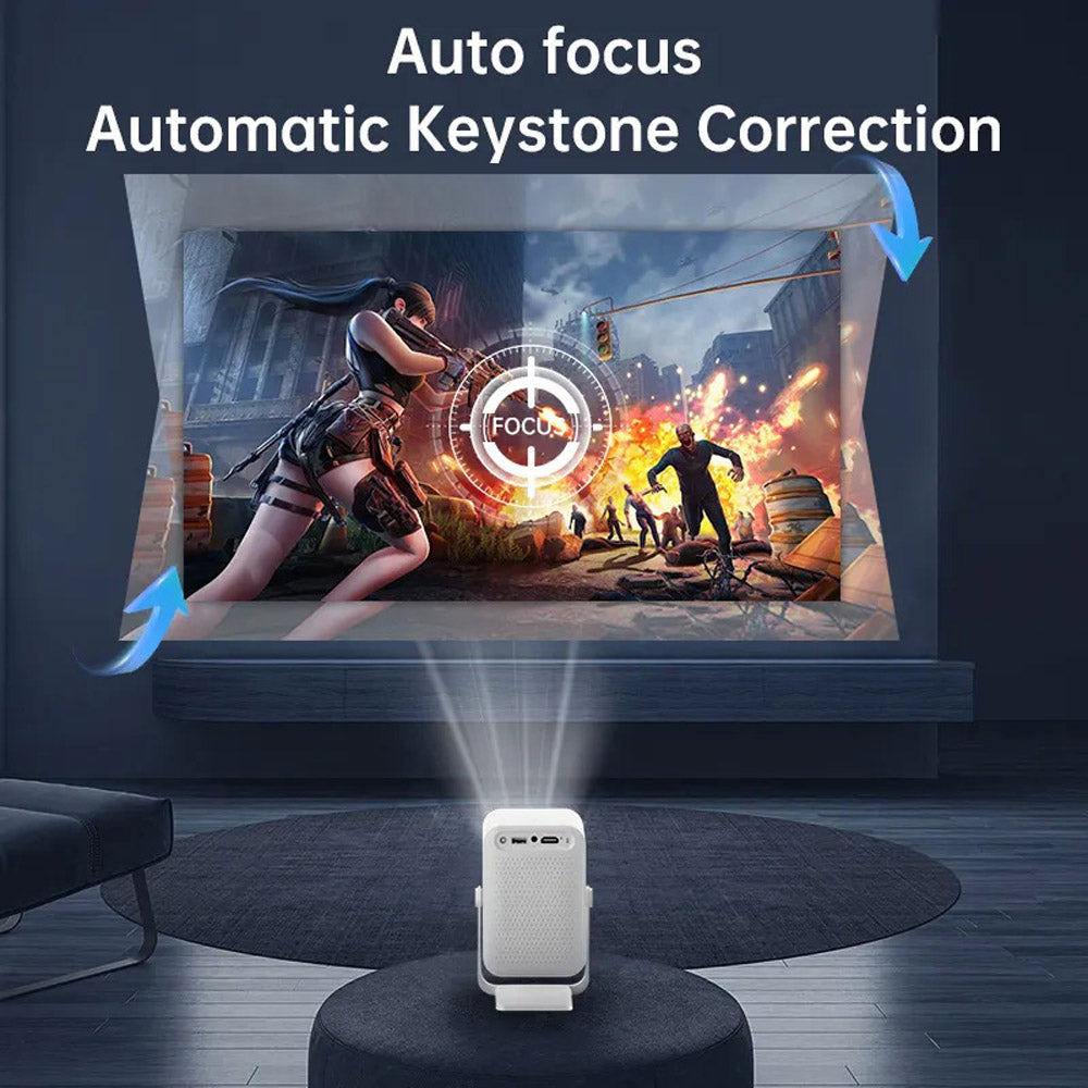CRONY IMC600 Projector with Touch Pen Mini Projector 2.69 Inch Fully Enclosed LCD Optical Engine Smart Projector for Home Theater
