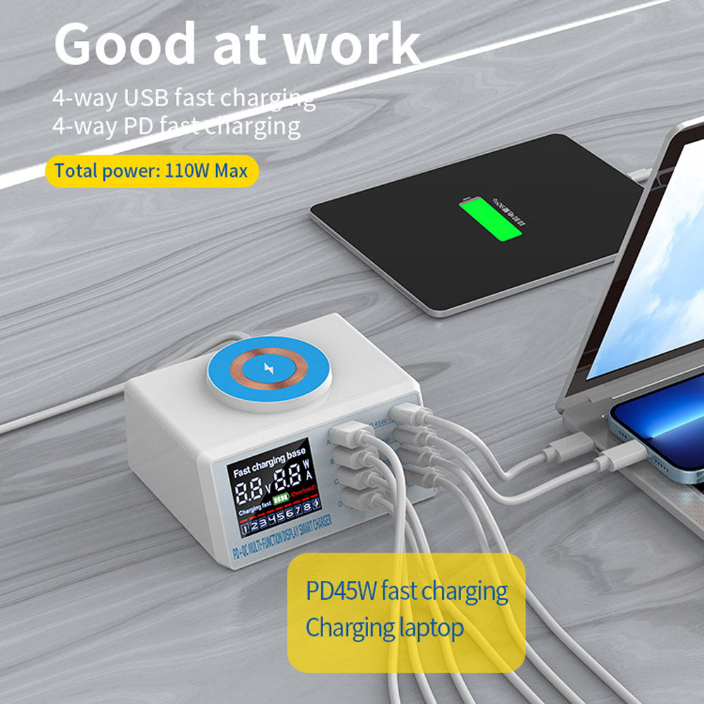 CRONY  WLX-X9M Multi-functional Charger Station multifunction chargers High Power 110W 8-Ports Multiple Usb C Charger