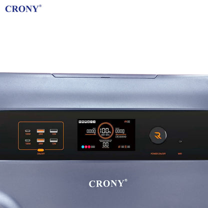 CRONY PEPF2400 Portable Power Station 3000W 2400Wh Solar Generator With Fast Charging USB AC DC Output For Outdoor Camping Emergency