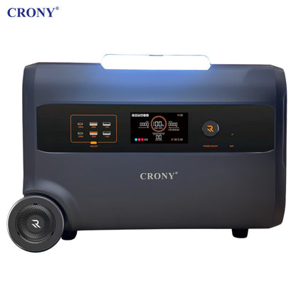 CRONY PEPF2400 Portable Power Station 3000W 2400Wh Solar Generator With Fast Charging USB AC DC Output For Outdoor Camping Emergency