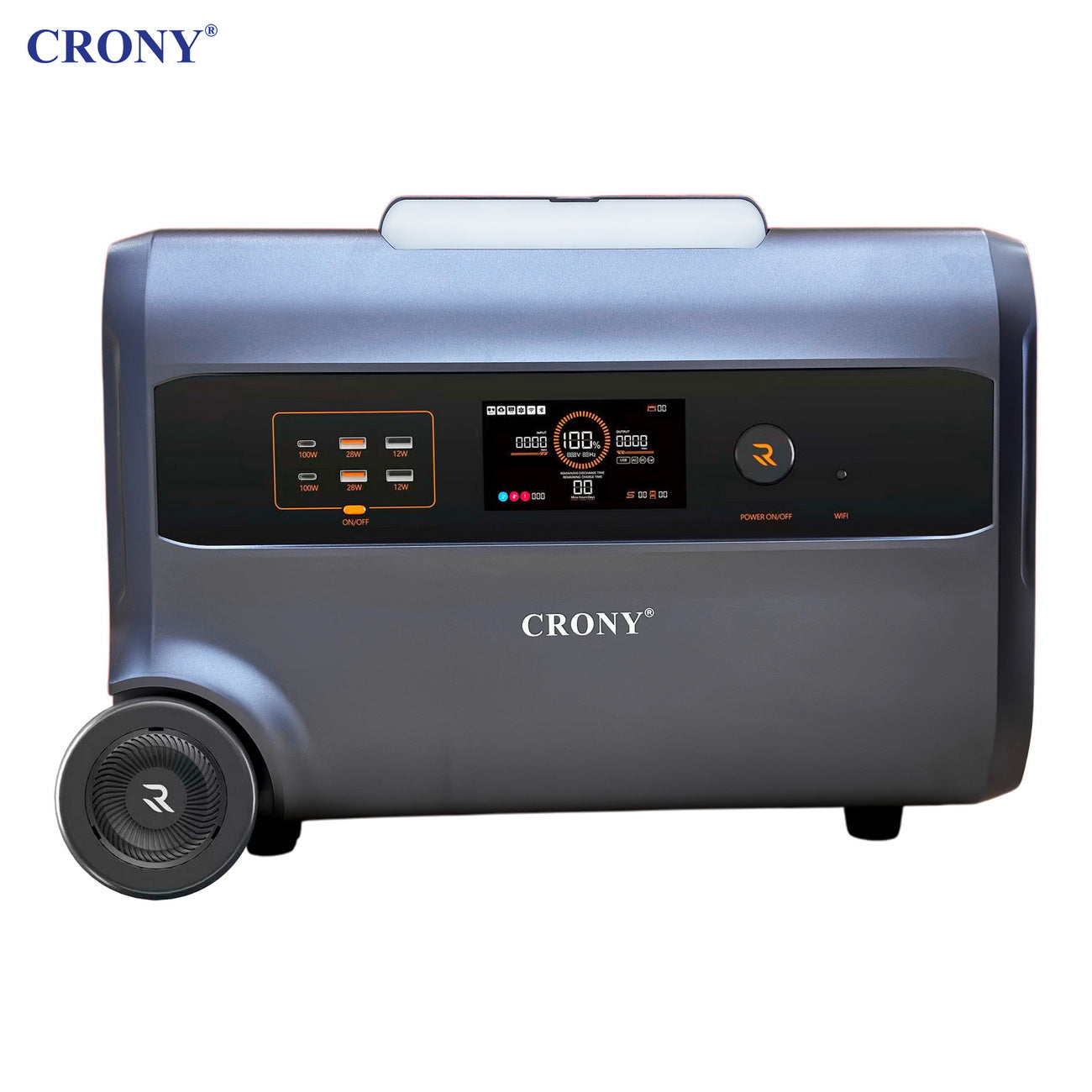 CRONY PEPF2400 Portable Power Station 3000W 2400Wh Solar Generator With Fast Charging USB AC DC Output For Outdoor Camping Emergency