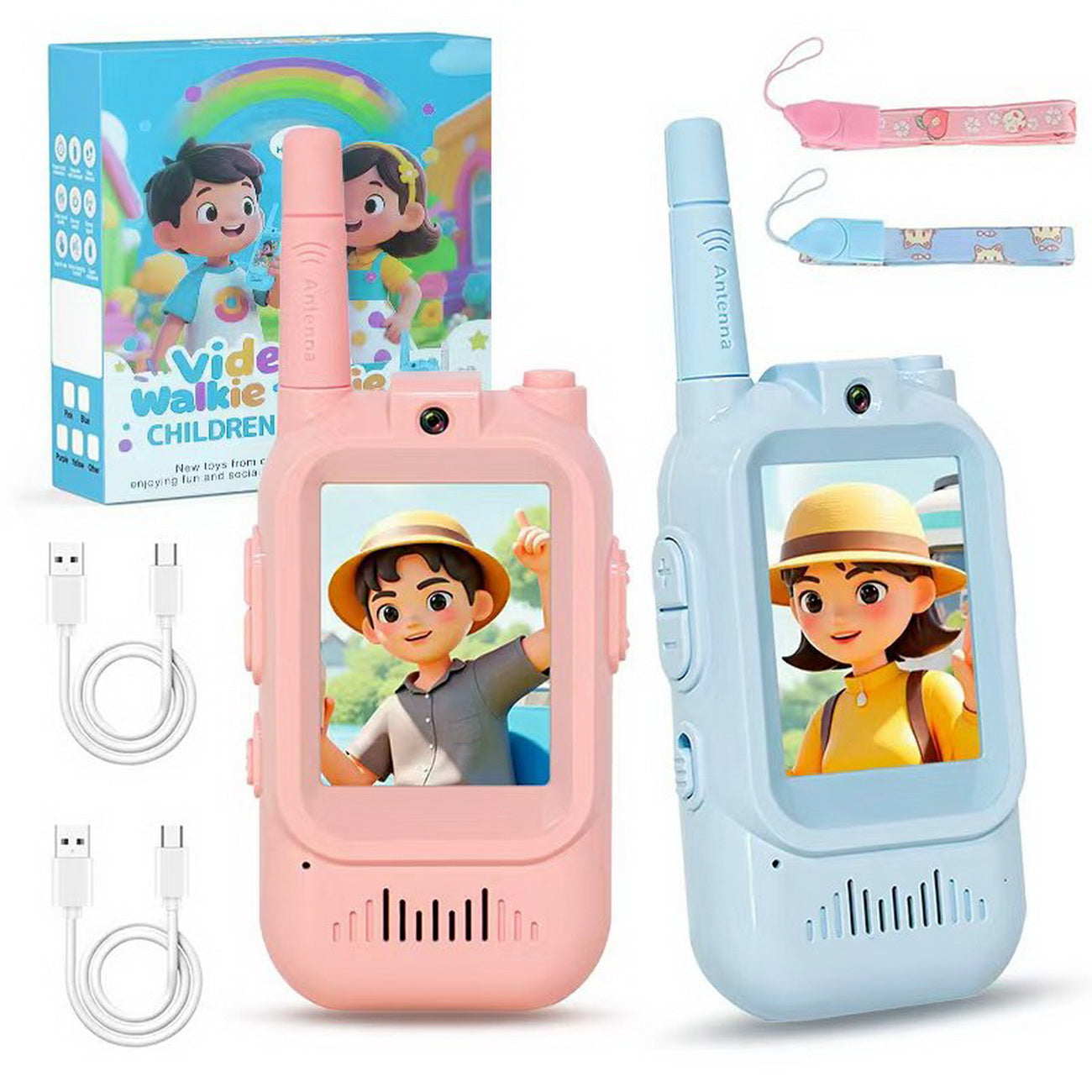 CRONY KS01 Children video walkie-talkie Toy Walkie Talkie with Video Camera Screen Wireless 2.4G WiFi Rechargeable Portable