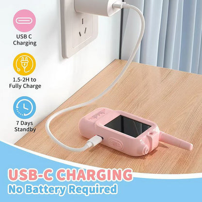 CRONY KS01 Children video walkie-talkie Toy Walkie Talkie with Video Camera Screen Wireless 2.4G WiFi Rechargeable Portable