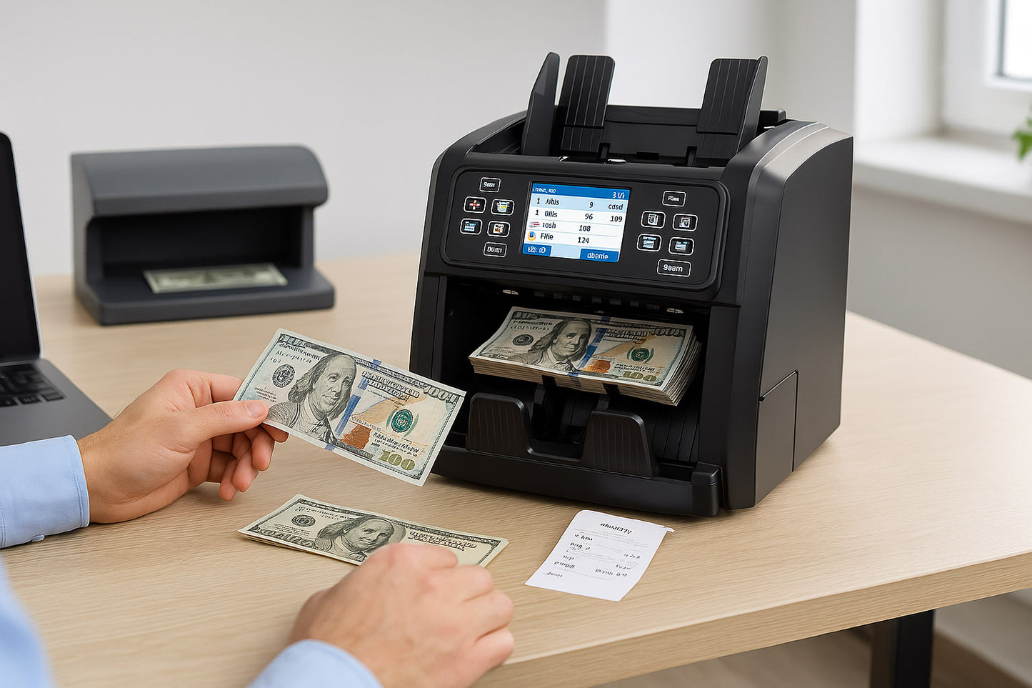 CRONY P96 Banknote Sorter with Inbuilt Printer Multi-Currency Detection LCD Display Simple Maintenance Upgrade by USB Banknote Verifiers