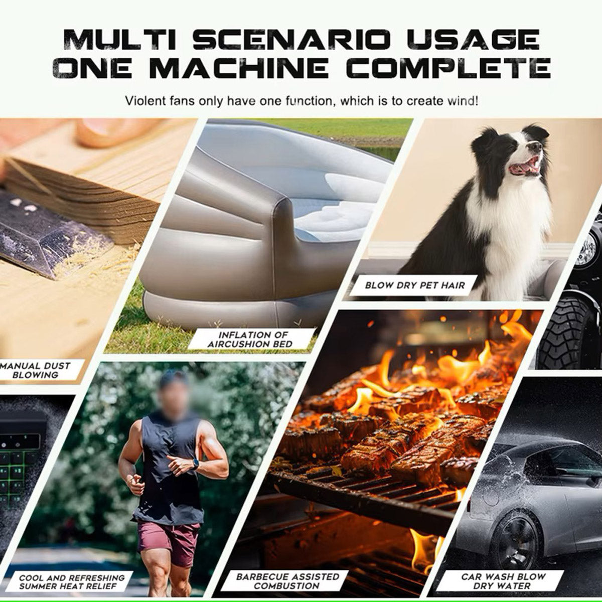 CRONY F31 Super Fower Turbo Fan 130000RPM Jet Fan Super Power Turbo Fan Compressed Air Duster 3 Gear Electric Fan Violent Fan For Household Cleaning Tool
