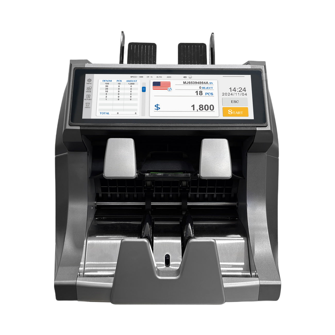 CRONY SH-209Q Mix Value Money sorter with Inbuilt Printer with Printer 1500 pcs per minute UV MG MT IR Detection 7.84 inch TFT Display