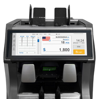 CRONY SH-209Q Mix Value Money sorter with Inbuilt Printer with Printer 1500 pcs per minute UV MG MT IR Detection 7.84 inch TFT Display