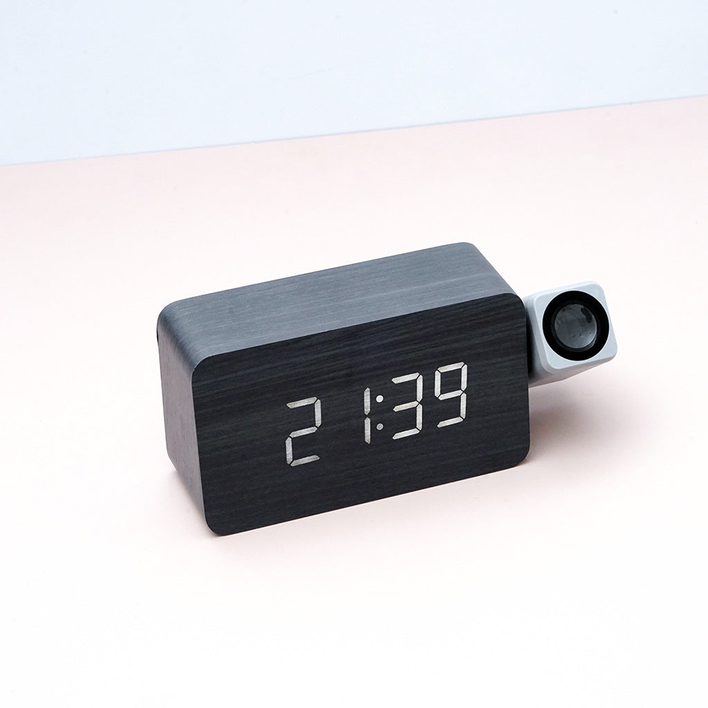 CRONY T009 Black Wood Projection Clock