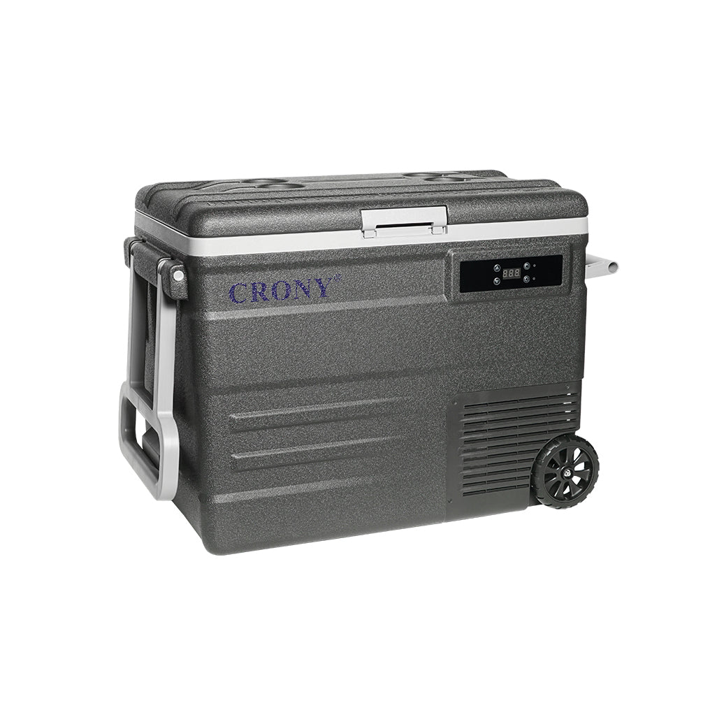 CRONY Car Refrigerator 45L U45 Car Refrigerator 12V/24V Home & Car Dual Use -20°C Freezing LED Panel Portable Wheels