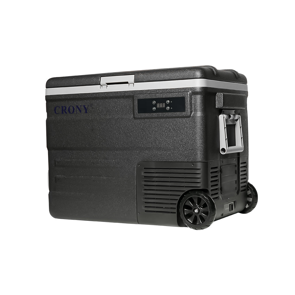 CRONY Car Refrigerator 45L U45 Car Refrigerator 12V/24V Home & Car Dual Use -20°C Freezing LED Panel Portable Wheels