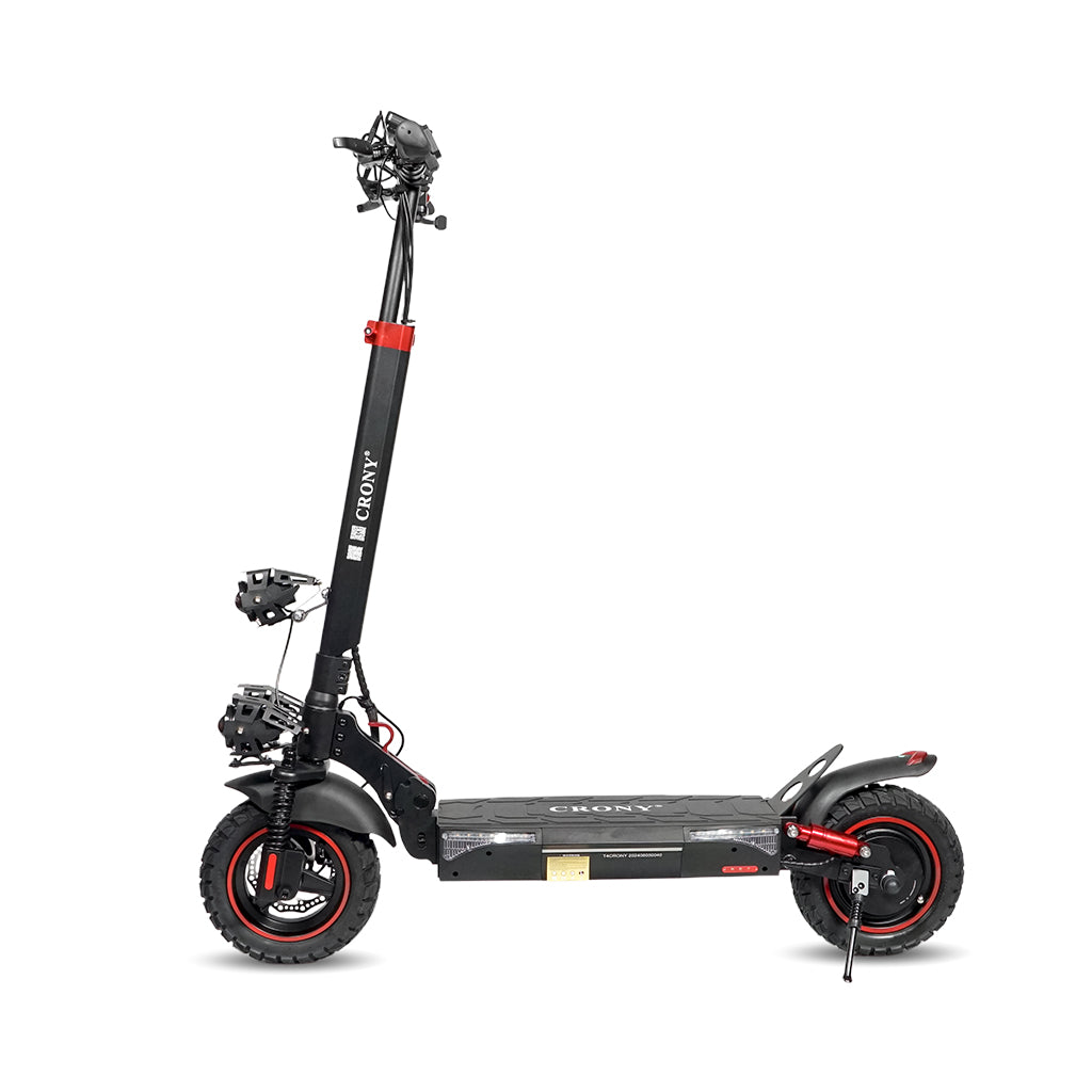 CRONY V10 Big LCD Display Electric Scooter - Black with Smart Lock & App /upto 65 Km/H Maximum Speed, 35km Travel Distance, 10 Inch Tires.