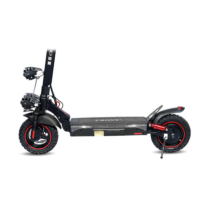 CRONY V10 Big LCD Display Electric Scooter - Black with Smart Lock & App /upto 65 Km/H Maximum Speed, 35km Travel Distance, 10 Inch Tires.