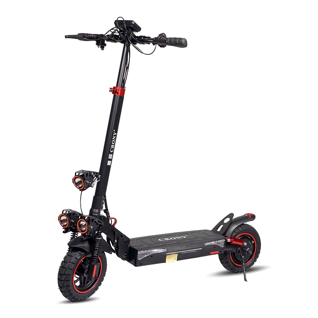 CRONY V10 Big LCD Display Electric Scooter - Black with Smart Lock & App /upto 65 Km/H Maximum Speed, 35km Travel Distance, 10 Inch Tires.