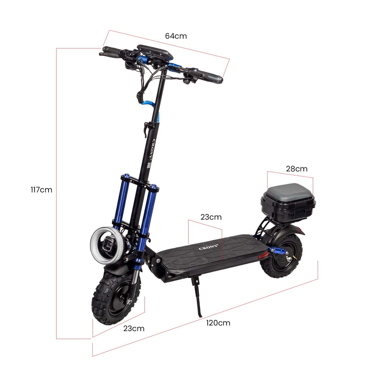 CRONY V18 Electric Scooter Foldable Adult E Scooter Big LCD Display