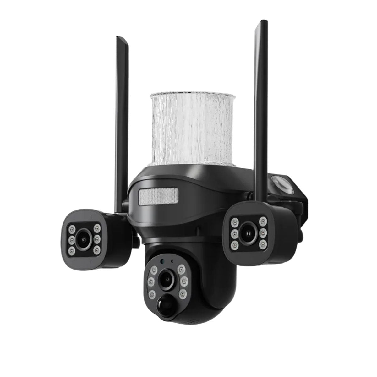 CRONY  TB02-4G-4K V380 PRO APP Solar street light 3 Head Camera 4G 5MP Outdoor Waterproof IP65 Dual Lens Night Vision Two Way Audio