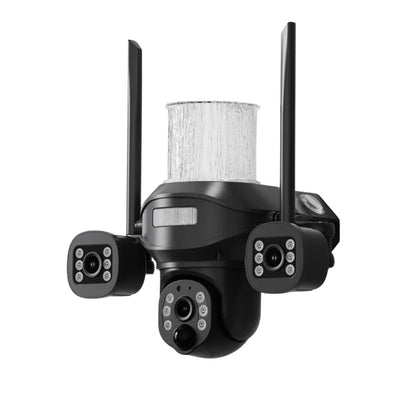 CRONY  TB02-4G-4K V380 PRO APP Solar street light 3 Head Camera 4G 5MP Outdoor Waterproof IP65 Dual Lens Night Vision Two Way Audio
