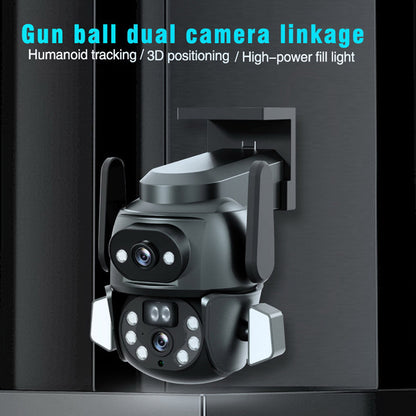 CRONY CG-Q821A WIFI-4MP CarecamPro APP كاميرا مزدوجة للربط بين الكرة والمسدس