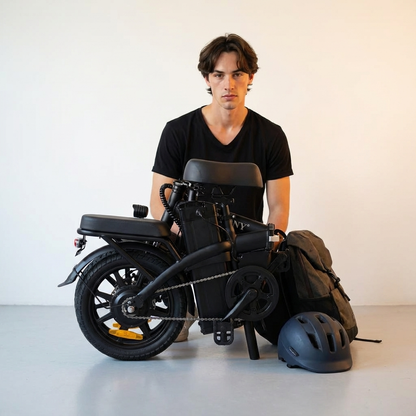 CRONY A5F Compact Electric Bike 14 Inch Foldable E Bike  350W Motor Commuter City Travel