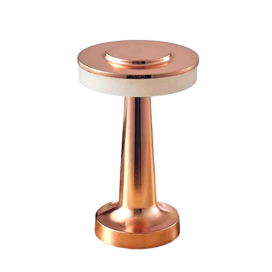 CRONY Trapezoidal Table Lamp(Rose Gold)Three color dimming Flat Table Lamp (Rose Gold) Three color dimming