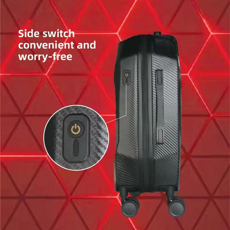 CRONY  Steel Explorer Carbon Fiber LED Display Backpack Led Trolley Luggage Advertising box custom pattern