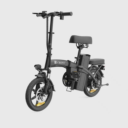 CRONY A5F Compact Electric Bike 14 Inch Foldable E Bike  350W Motor Commuter City Travel