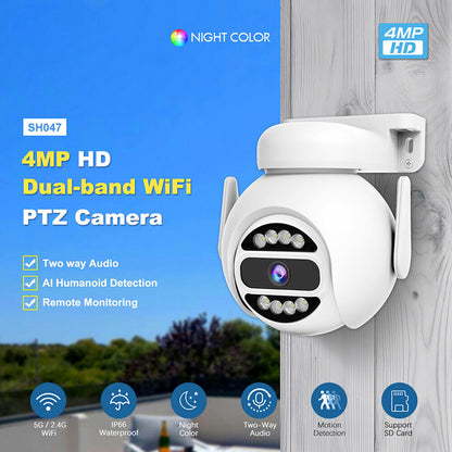 CRONY SH047 Srihome APP 4MP كامل الألوان للرؤية الليلية واي فاي كاميرا لاسلكية WIFI كاميرا الأمن اتجاهين الصوت 4MP كشف الحركة