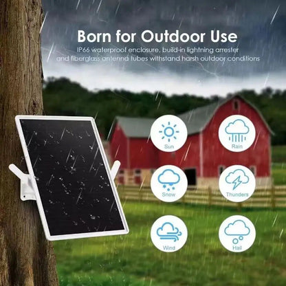 CRONY C&E-L8 Solar Powered 4G Router Outdoor WiFi Hotspot Waterproof IP65 with SIM Card Slot 2.4GHz WiFi Up to 8 Devices Support RJ45 Port Remote Internet Access for Camping Surveillance Farms