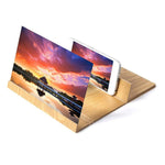 12inch Wood-grain phone screen amplifier 3D Hd Movie Mobile Phone Screen Amplifier | Gold - Edragonmall.com