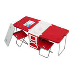 28L Two-Chair Plastic Incubator With Desk And Chair Picnic Table with food incubator storage Blue - Edragonmall.com