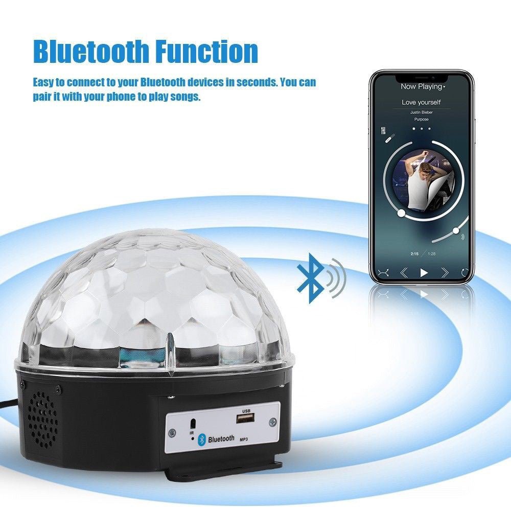 3C magic ball with BT music Party Light With Bluetooth Crystal Disco Ball Multicolour - Edragonmall.com