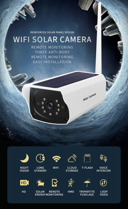 YN60-solar 5X WIFI camera 1080P HD Security Surveillance Audio