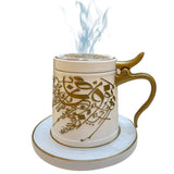 Bakhoor Big teacup Bukhoor Dukhoon Portable Incense Burner-green - Edragonmall.com