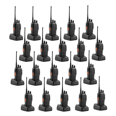 Baofeng 5W 20PCS  BF-888S Walkie Talkies Handheld Two Way Radios Battery and Charger 2-4 KM