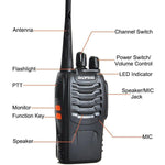 Baofeng 5W BF- 888s  4PCS Walkie Talkies Handheld Two Way Radios Battery and Charger 2-4 KM