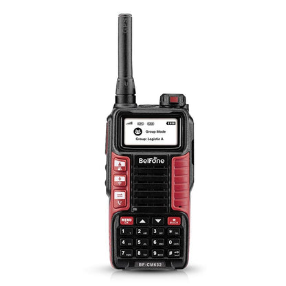 Belfone BF-CM632 نظام عالمي للاتصالات المتنقلة جهاز إرسال واستقبال راديو جي إس إم لتحديد المواقع 1000 كيلومتر - أحمر
