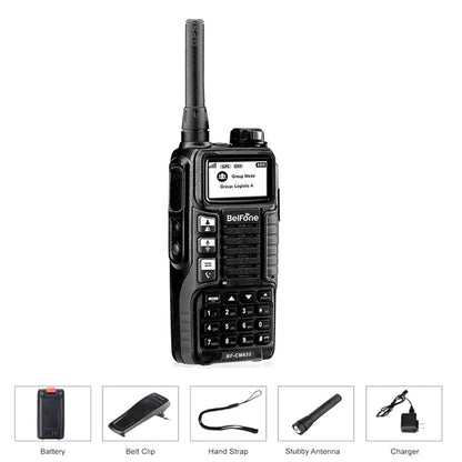 Belfone BF-CM632 public network walkie-talkie  two way radio gsm transceiver gps 1000 KM -Black